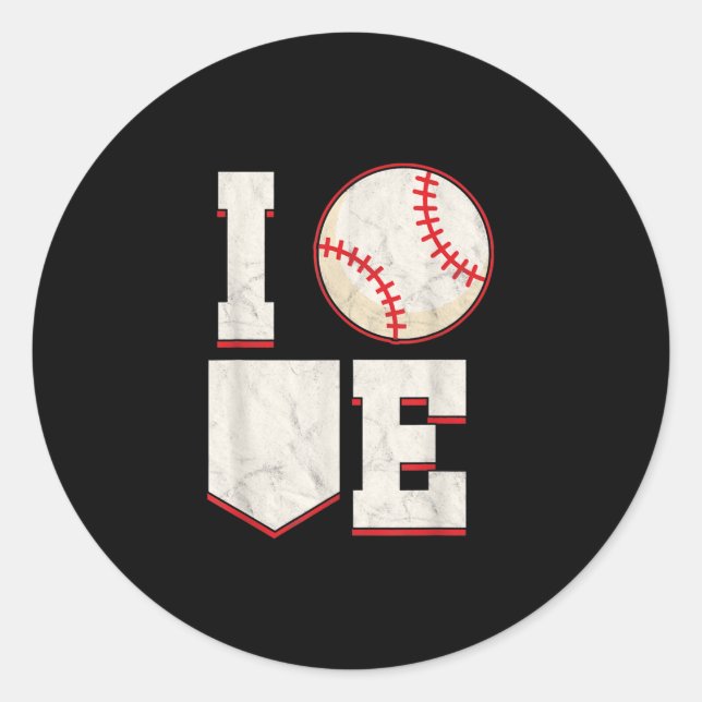 Sticker Rond Sport de base-ball (Devant)