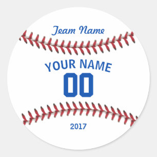 Sticker Rond Sport de base-ball d'équipe