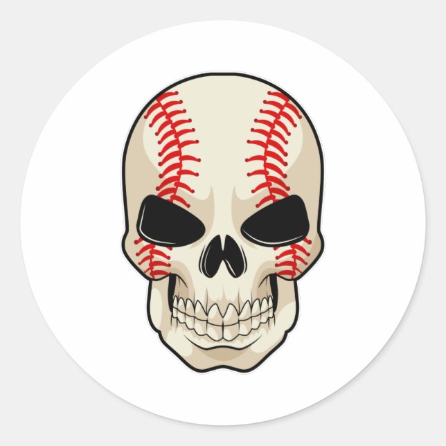 Sticker Rond Sport De Baseball (Devant)