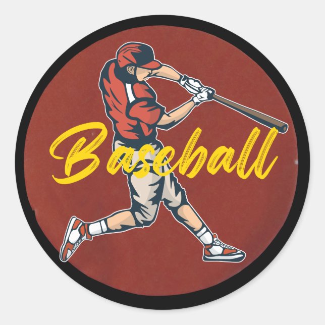 Sticker Rond Sport de baseball (Devant)