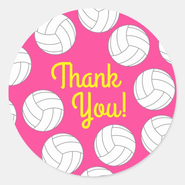 Sticker Rond Sport de la partie Anniversaire de enfant de volle (Devant)
