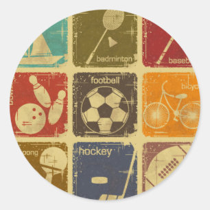 Sticker Rond Sports