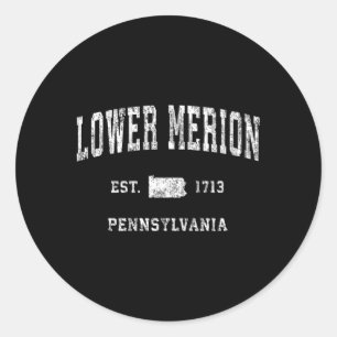 Sticker Rond Sports athlétiques de Lower Merion Pennsylvania Pa