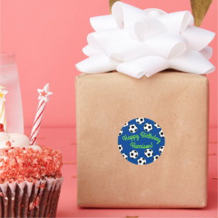 Sticker Rond Sports de football fête d'anniversaire