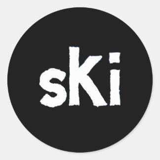 Sticker Rond Sports d'hiver de ski