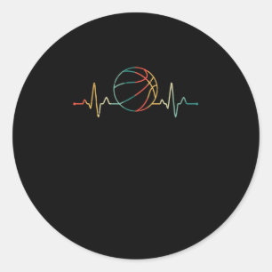Sticker Rond Sports Players Entraîneurs Fans Basketball