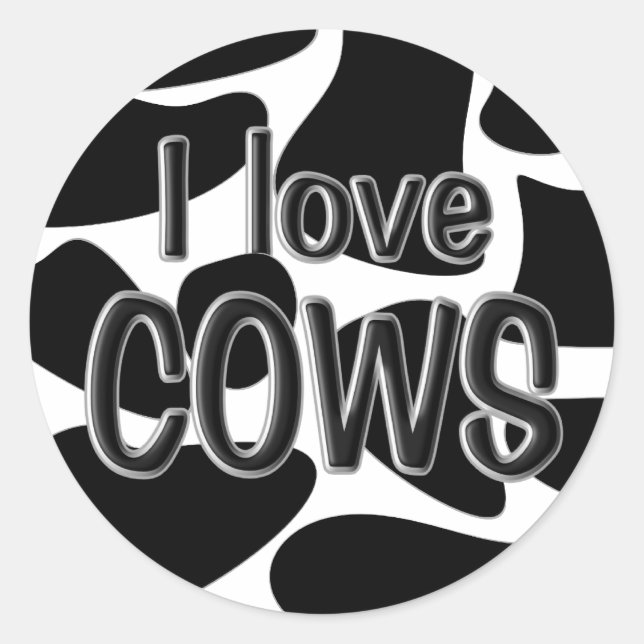 Sticker Rond Spots de vache (Devant)