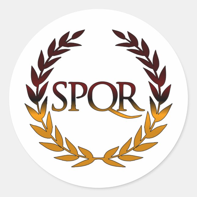 STICKER ROND SPQR (Devant)