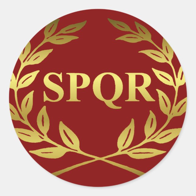 STICKER ROND SPQR (Devant)