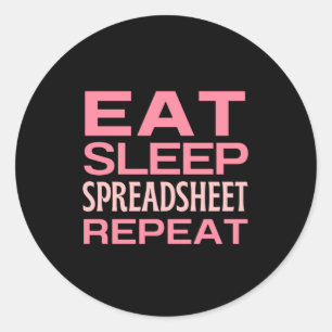 Sticker Rond Spreadsheet Spreadsheet Repeat Classic Round Stick