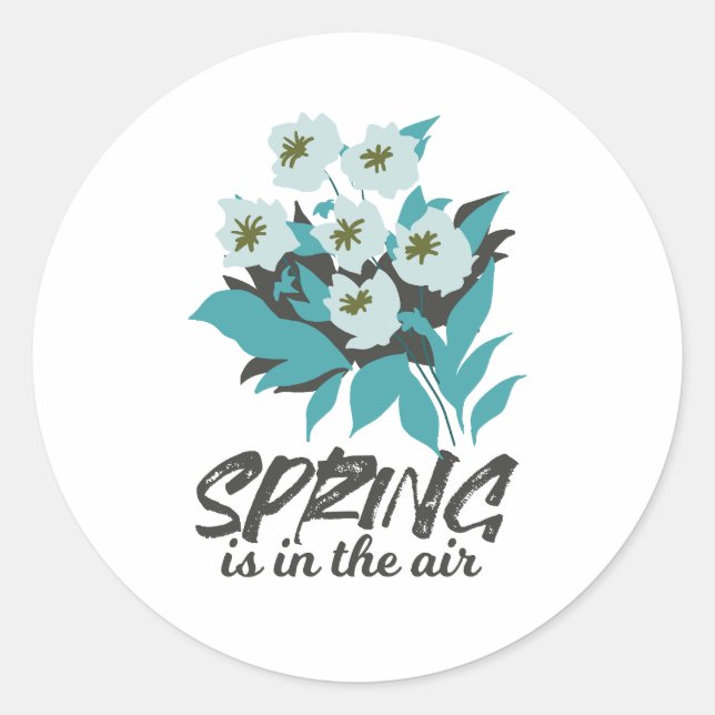 Sticker Rond Spring Bouquet Charm - Le printemps est dans l'air (Devant)