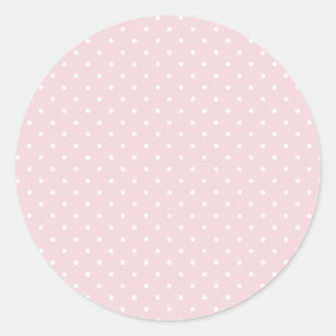 Sticker Rond Spring Polka Dots Classic Douce Teinte Rose