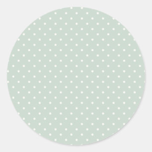 Sticker Rond Spring Polka Dots Classic Sage Muted