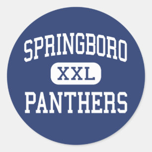 Sticker Rond Springboro - Panthers - High - Springboro Ohio