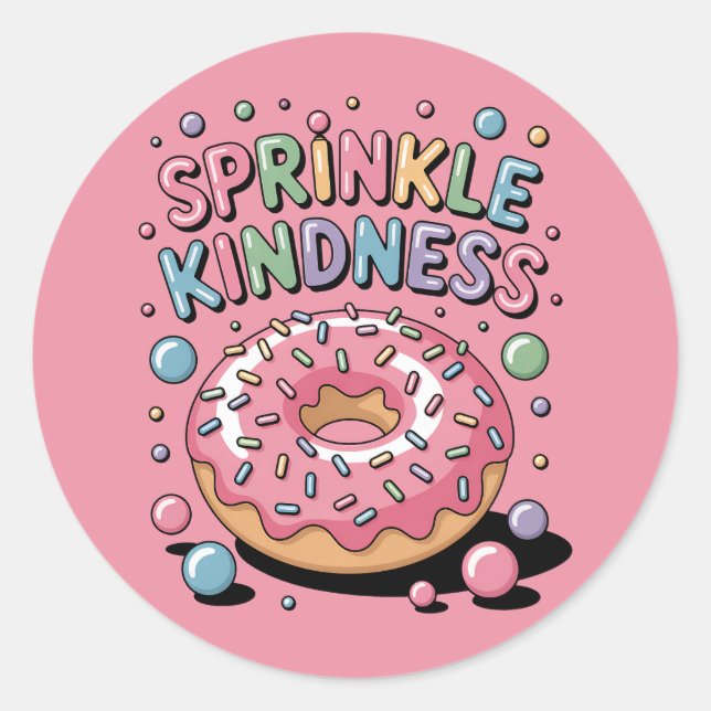 Sticker Rond Sprinter la gentillesse | Donut (Devant)