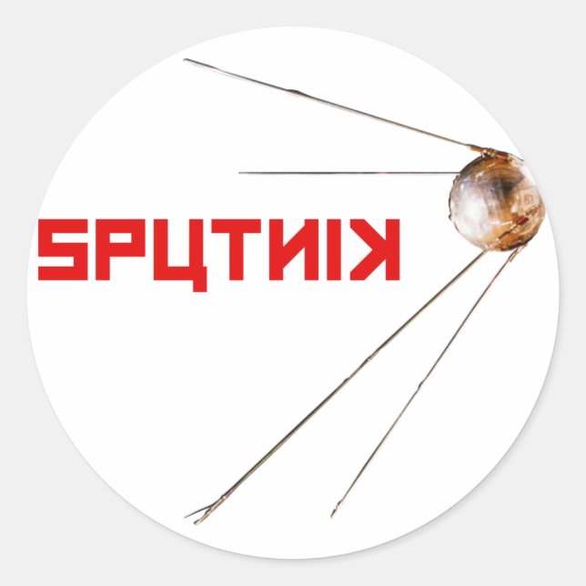 Sticker Rond SPUTNIK - espace/russie/union soviétique/technolog (Devant)