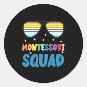 Sticker Rond Squad Montessori