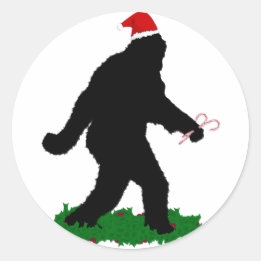 Sticker Rond Squatchine de Noël'