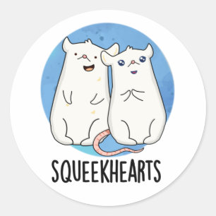 Sticker Rond Squeekhearts Funny Souse Pun d'amour