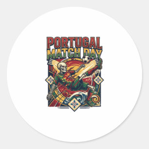 Sticker Rond Squelette de jour de match au Portugal Nations Str