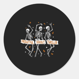 Sticker Rond Squelette d'Halloween de Trump subtil Effrayant Mo