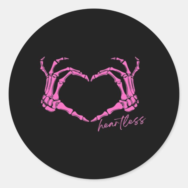 Sticker Rond Squelette insensible mains Classique (Devant)