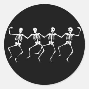 Sticker Rond Squelettes de danse II