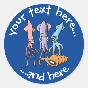 Sticker Rond Squid