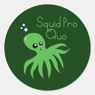 Sticker Rond Squid Pro Quo