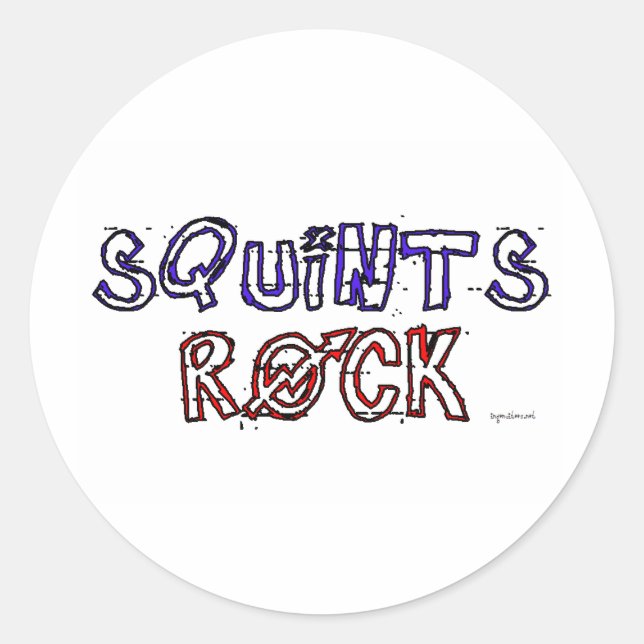 Sticker Rond Squints Rock ! (Devant)