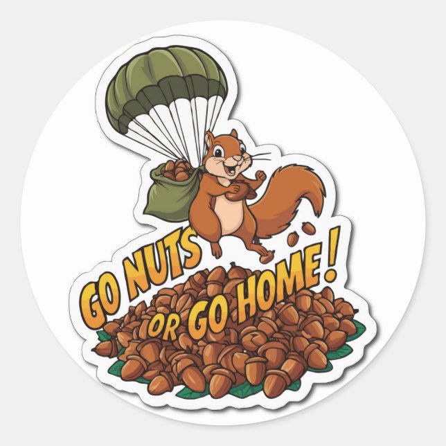 Sticker Rond Squirrel's Nutty Adventure - Acorn Skydiving (Devant)