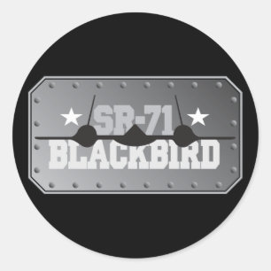 Sticker Rond SR-71 Blackbird