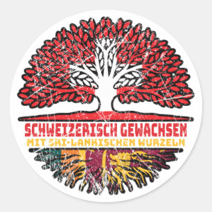 Sticker Rond Sri Lanka Arbre suisse