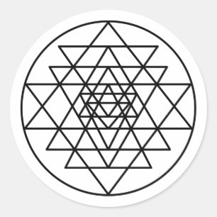 Sticker Rond Sri Yantra