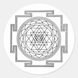 Sticker Rond Sri Yantra Mandala