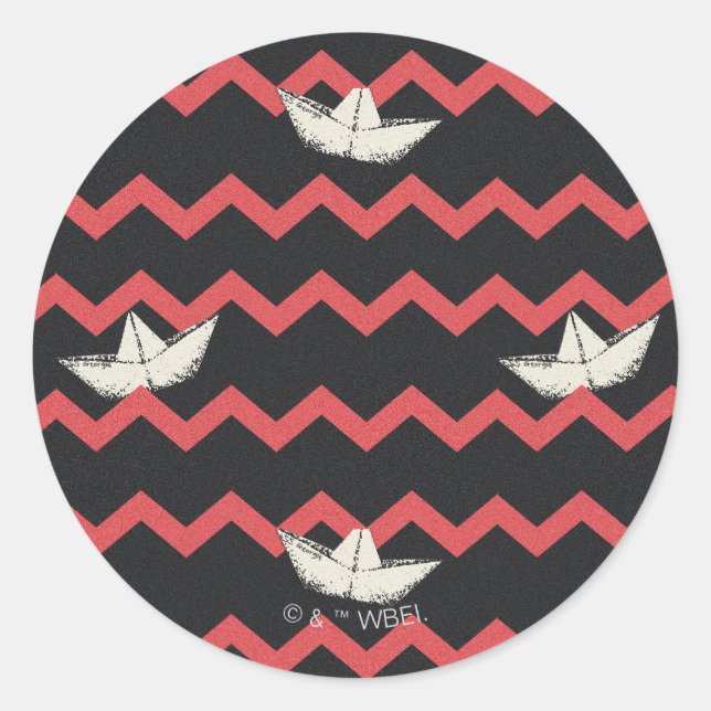Sticker Rond SS Georgie Boat Chevron Motif (Devant)