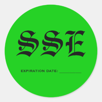 STICKER ROND SSE, DATE D'EXPIRATION : ___________