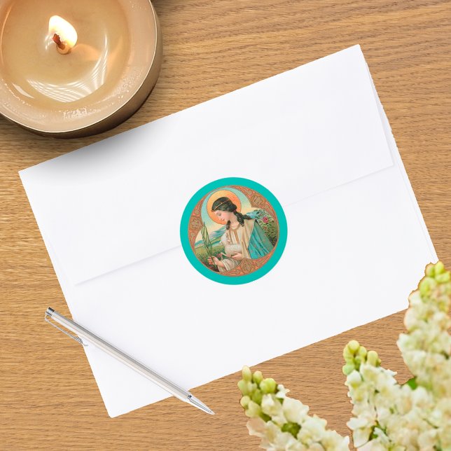 Sticker Rond St. Agnes de Rome (BK 006) (Créateur téléchargé)