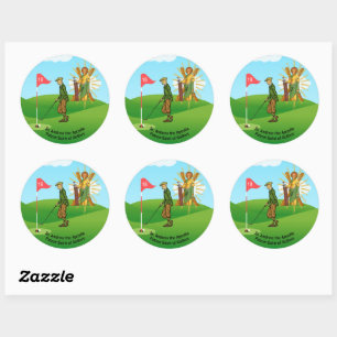 Sticker Rond St. André et golfeur élégant