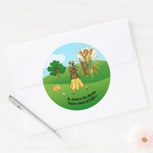Sticker Rond St. André et golfeuse chic