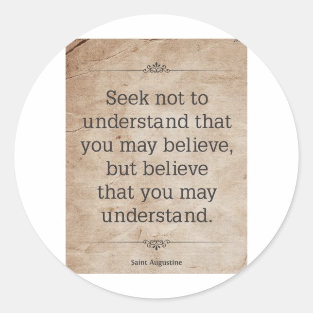 Sticker Rond St Augustine #4 (Devant)