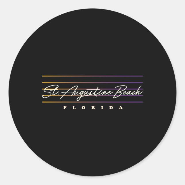Sticker Rond St Augustine Style Floride (Devant)