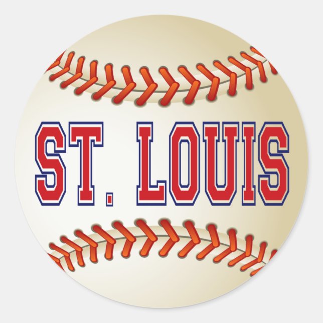 STICKER ROND ST. BASEBALL LOUIS (Devant)