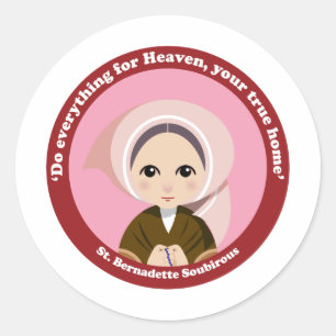 Sticker Rond St Bernadette Soubirous