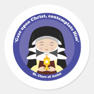 Sticker Rond St Clare d'Assisi
