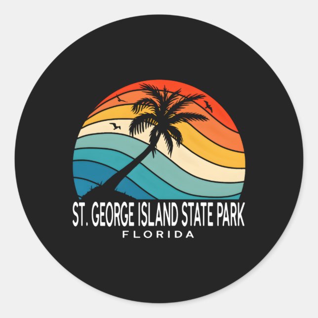 Sticker Rond St George Island State Park Floride Tropical Beach (Devant)