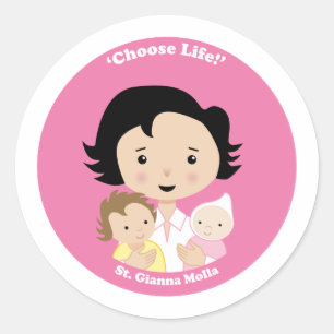Sticker Rond St. Gianna Molla