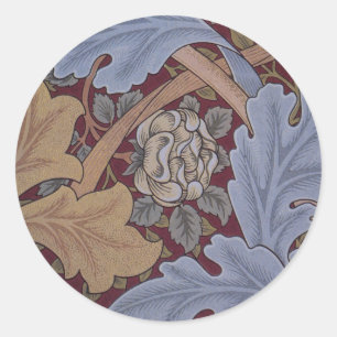Sticker Rond St. James Acanthus Leaf Motif par William Morris