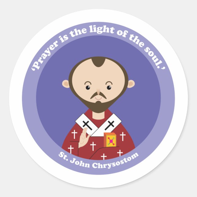 Sticker Rond St. John Chrysostom (Devant)