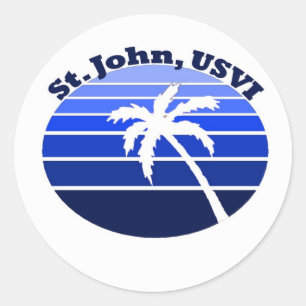 Sticker Rond St John, USVI